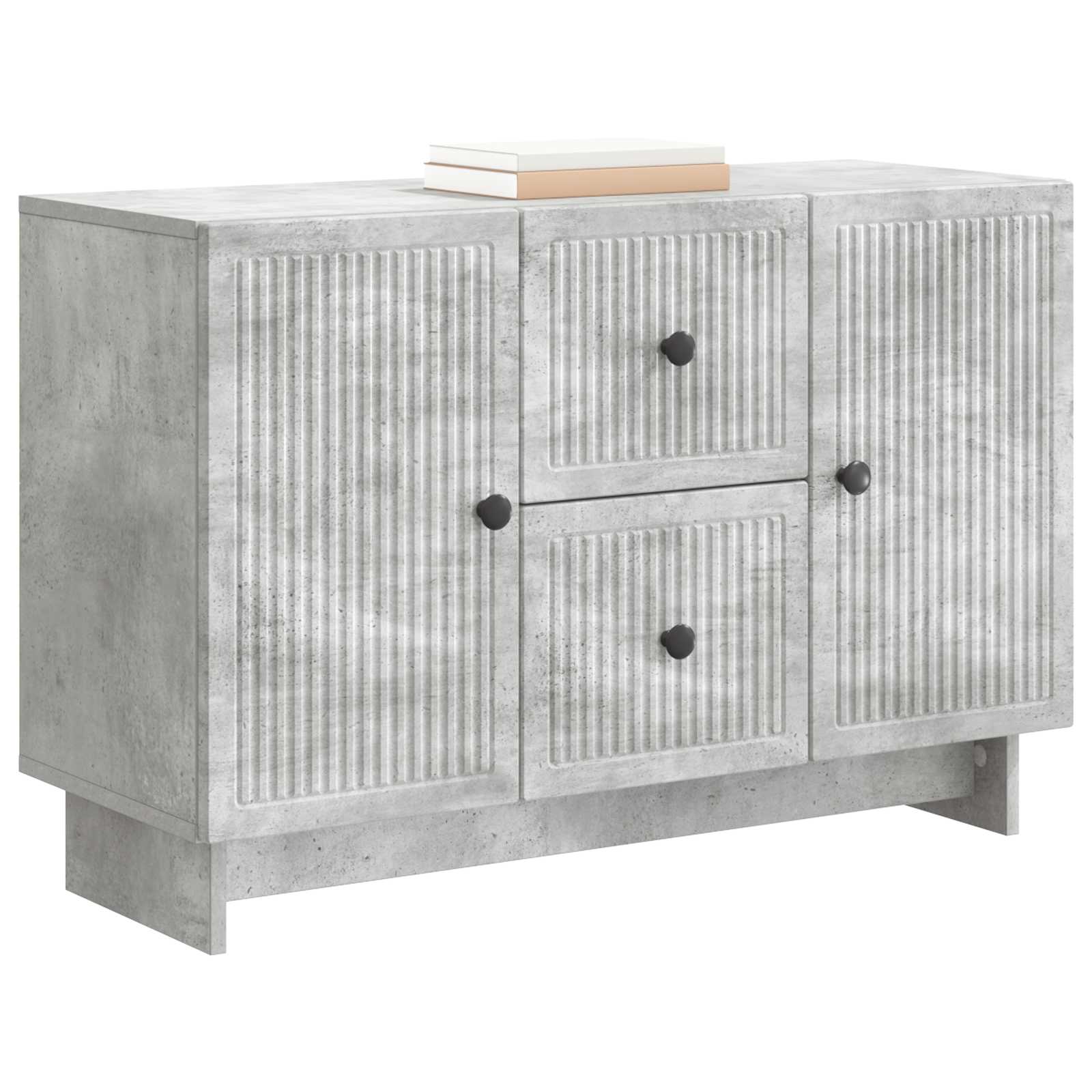 Sideboard Betongrau 89 x 34,5 x 60 cm Holzwerkstoff