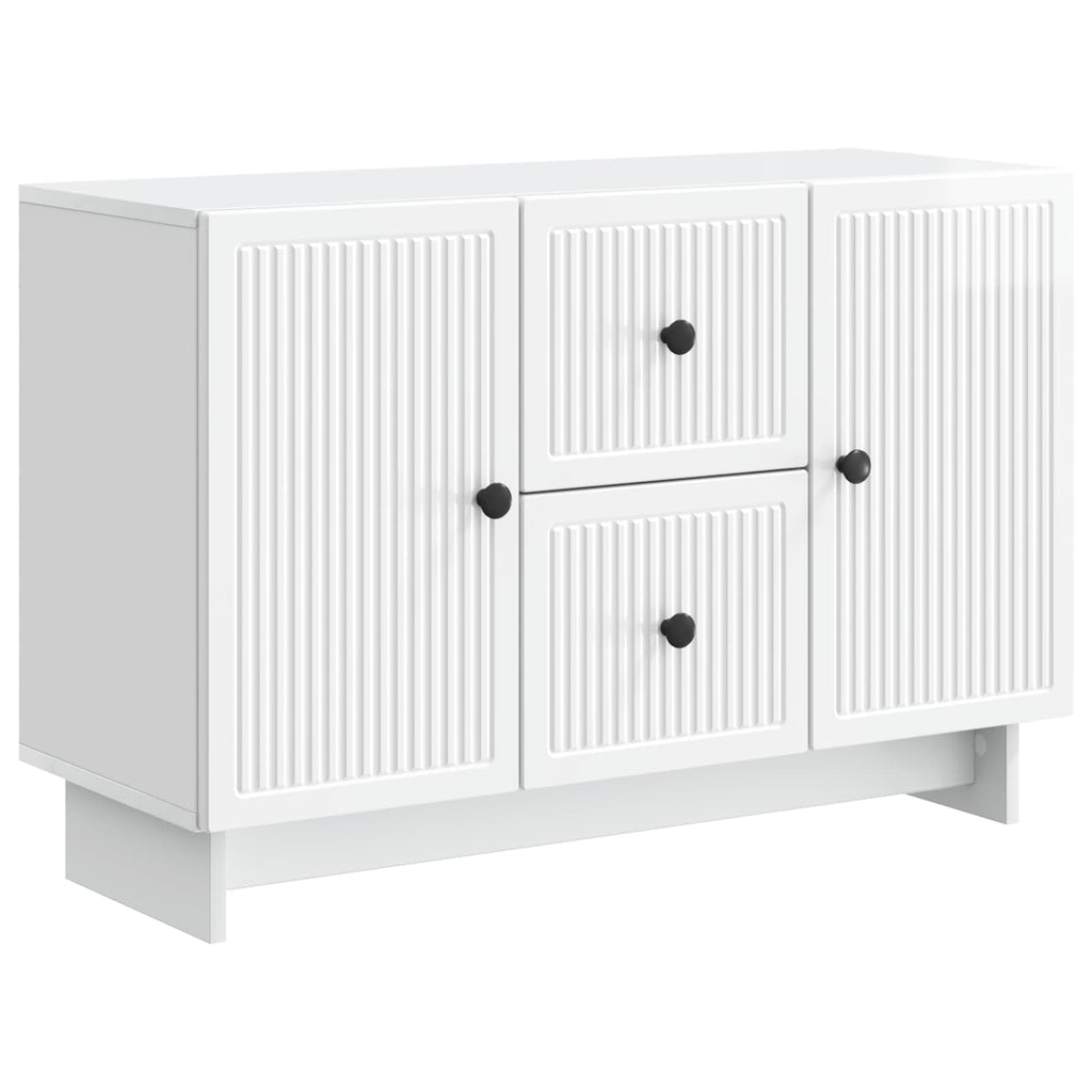 Sideboard Hochglanz Weiß 89 x 34,5 x 60 cm Holzwerkstoff