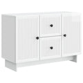 Sideboard Hochglanz Weiß 89 x 34,5 x 60 cm Holzwerkstoff