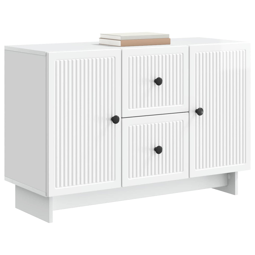 Sideboard Hochglanz Weiß 89 x 34,5 x 60 cm Holzwerkstoff