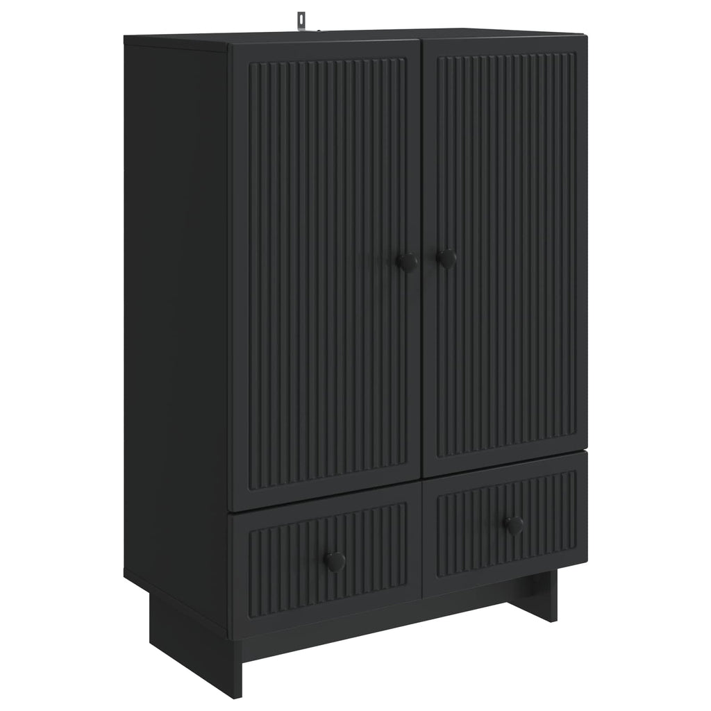 Sideboard Schwarz 66 x 34,5 x 95 cm Holzwerkstoff
