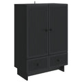Sideboard Schwarz 66 x 34,5 x 95 cm Holzwerkstoff