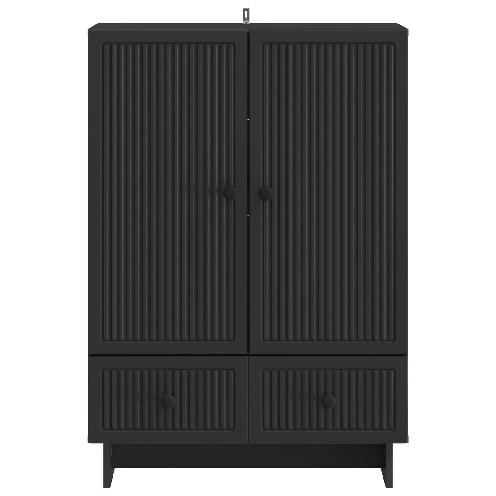 Sideboard Schwarz 66 x 34,5 x 95 cm Holzwerkstoff