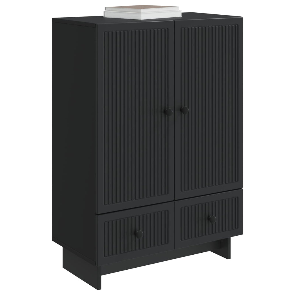 Sideboard Schwarz 66 x 34,5 x 95 cm Holzwerkstoff
