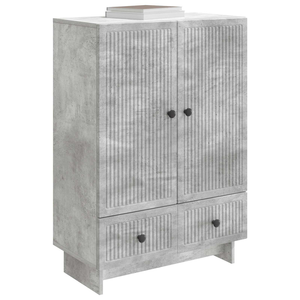 Sideboard Betongrau 66 x 34,5 x 95 cm Holzwerkstoff