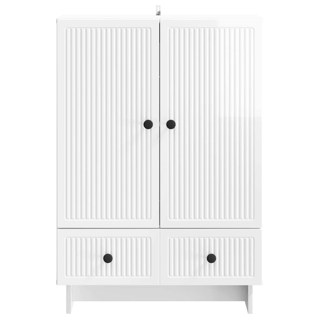Sideboard Hochglanz Weiß 66 x 34,5 x 95 cm Holzwerkstoff