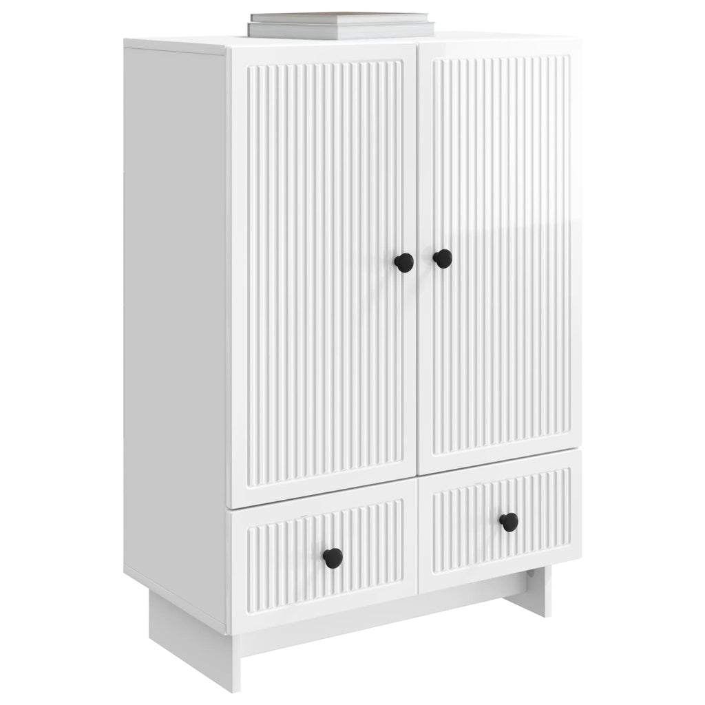 Sideboard Hochglanz Weiß 66 x 34,5 x 95 cm Holzwerkstoff