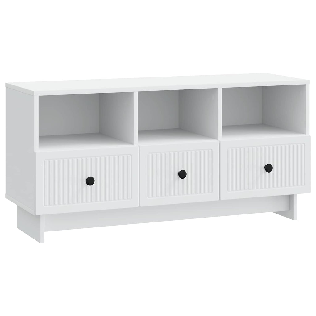 TV-Schränk mit Schubladen Weiß 102 x 34,5 x 50 cm Holzwerkstoff