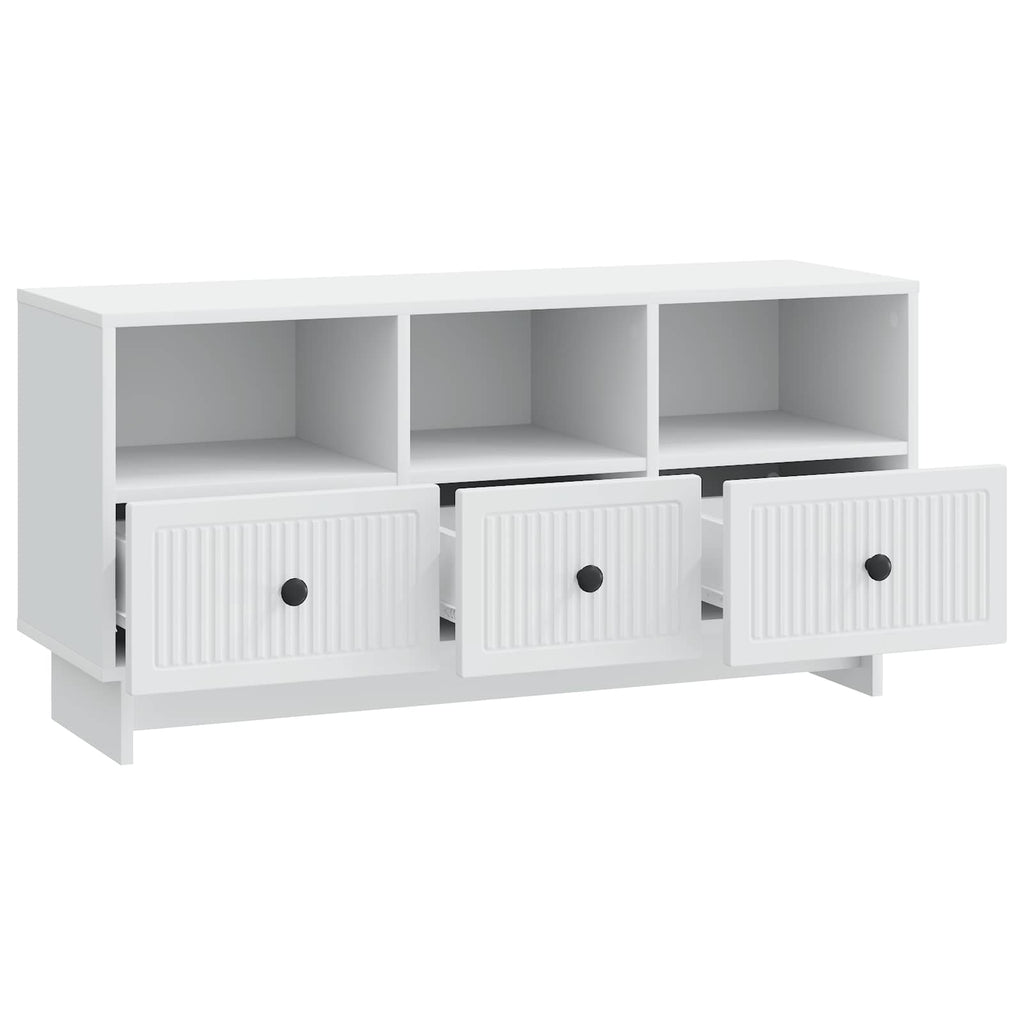 TV-Schränk mit Schubladen Weiß 102 x 34,5 x 50 cm Holzwerkstoff