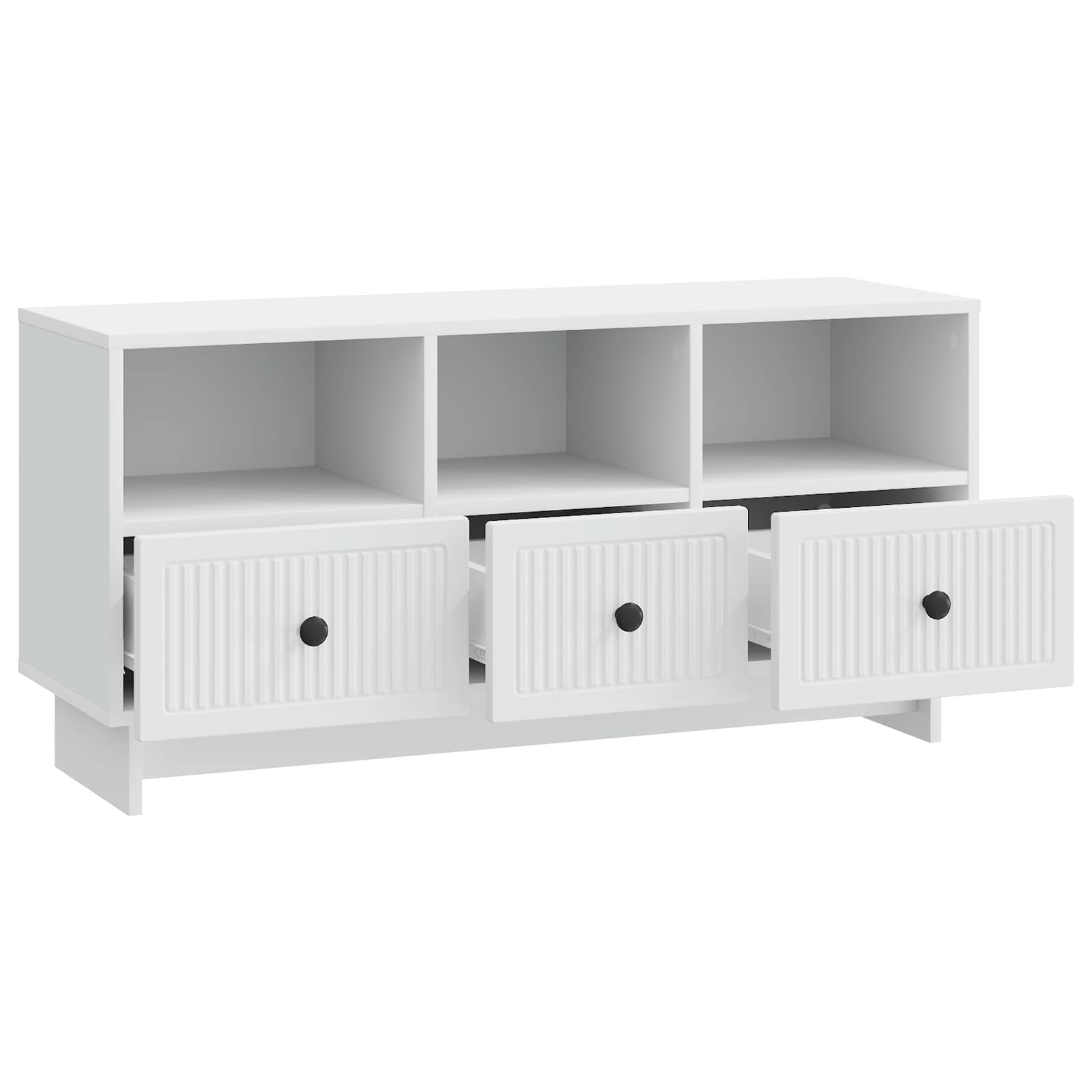 TV-Schränk mit Schubladen Weiß 102 x 34,5 x 50 cm Holzwerkstoff