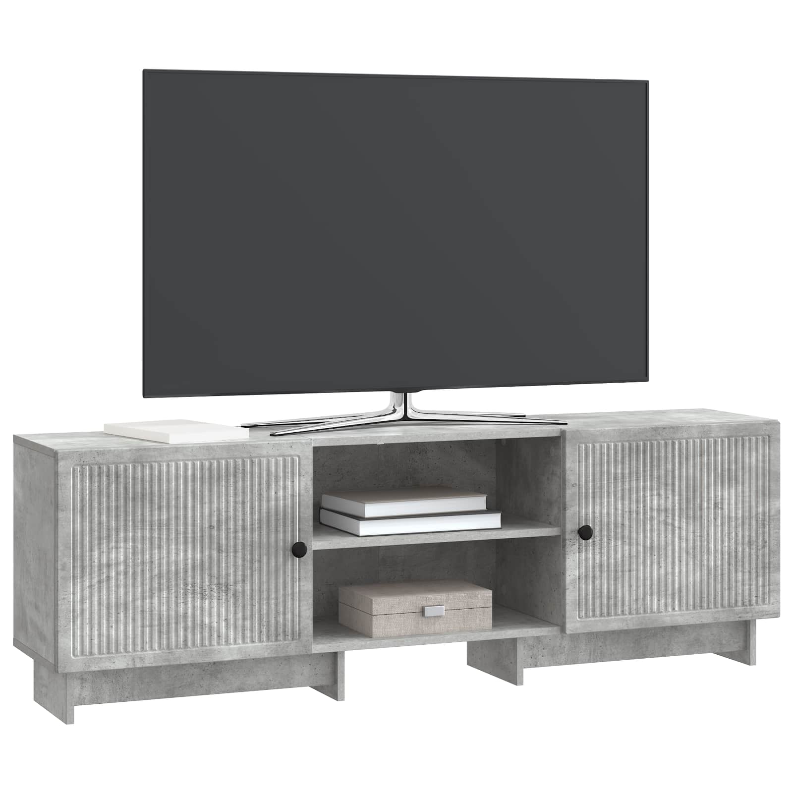 TV-Schränk Betongrau 150 x 31 x 50 cm Holzwerkstoff