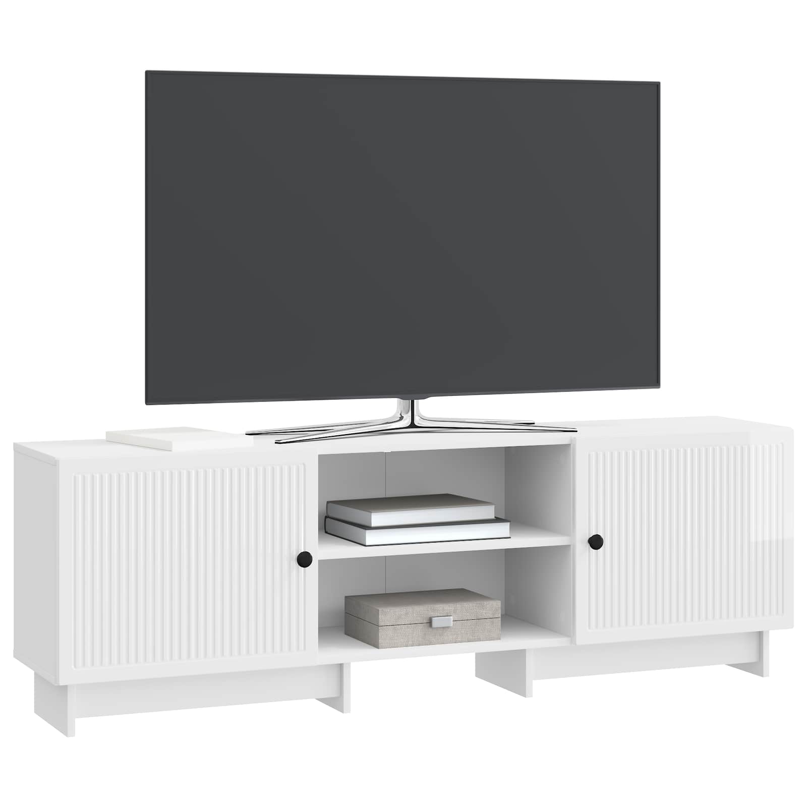 TV-Schränk Hochglanz Weiß 150 x 31 x 50 cm Holzwerkstoff