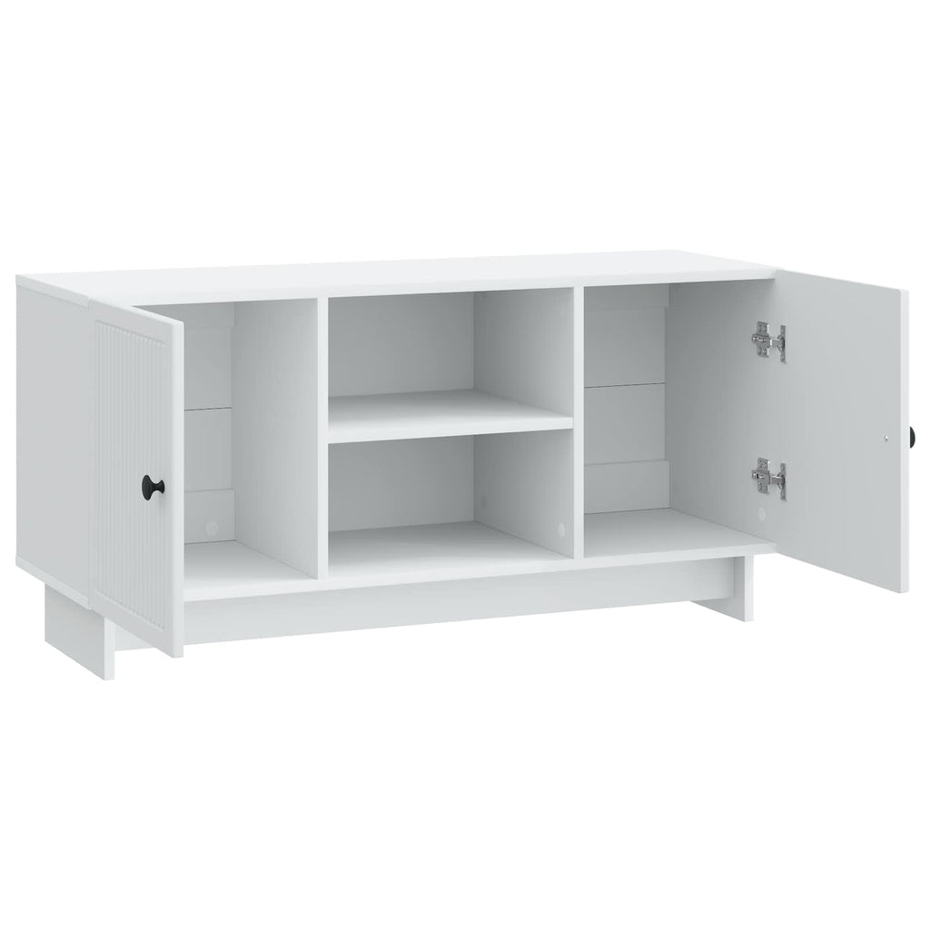 TV-Schränk 102 x 34,5 x 50 cm Weiß Holzwerkstoff