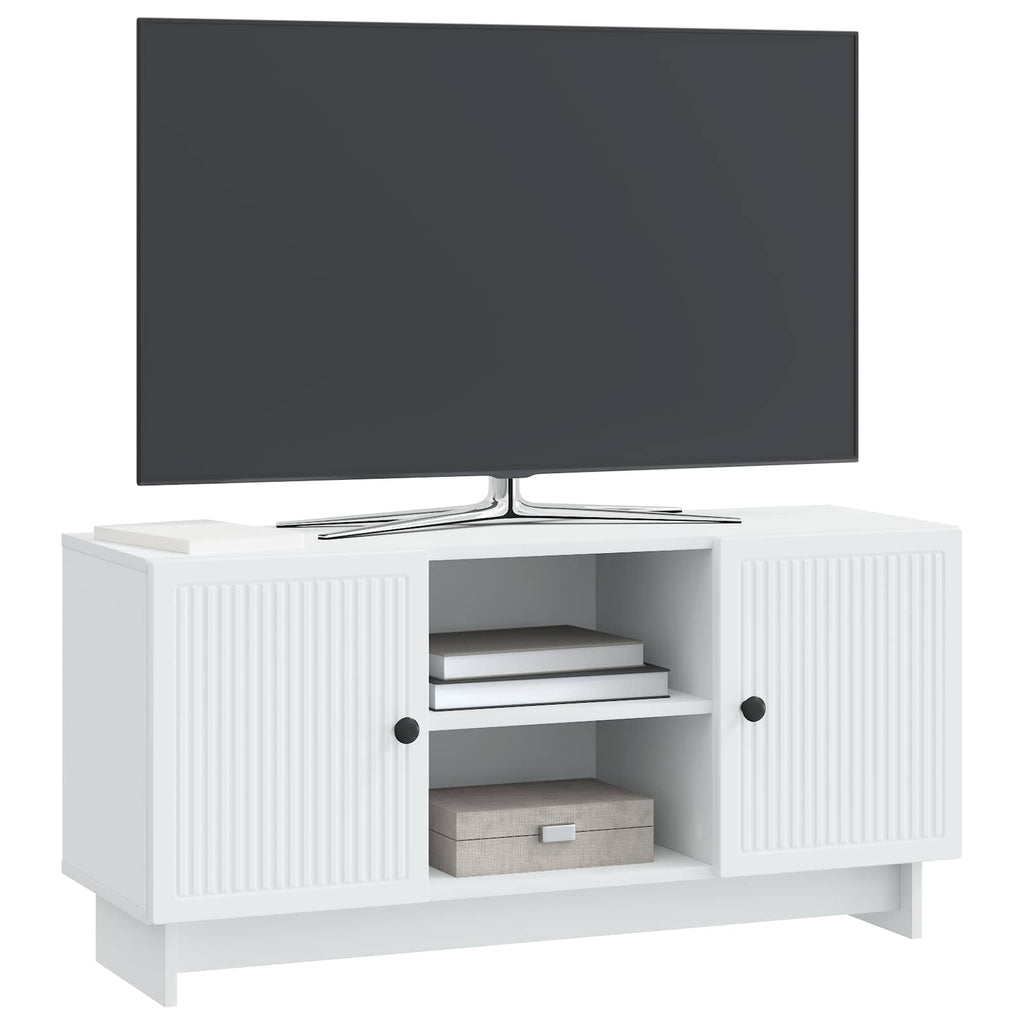 TV-Schränk 102 x 34,5 x 50 cm Weiß Holzwerkstoff