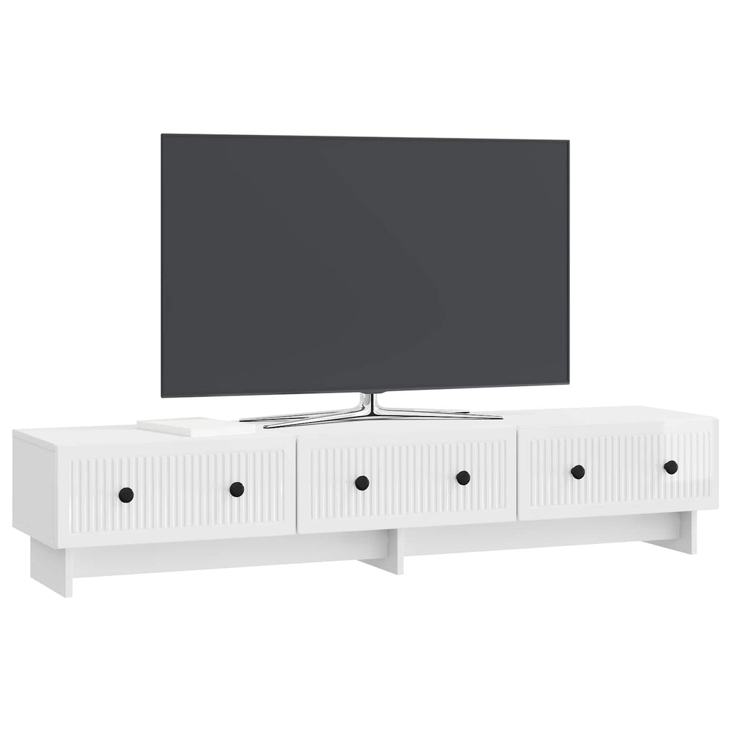 TV-Schränk Hochglanz Weiß 147 x 34,5 x 30 cm Holzwerkstoff