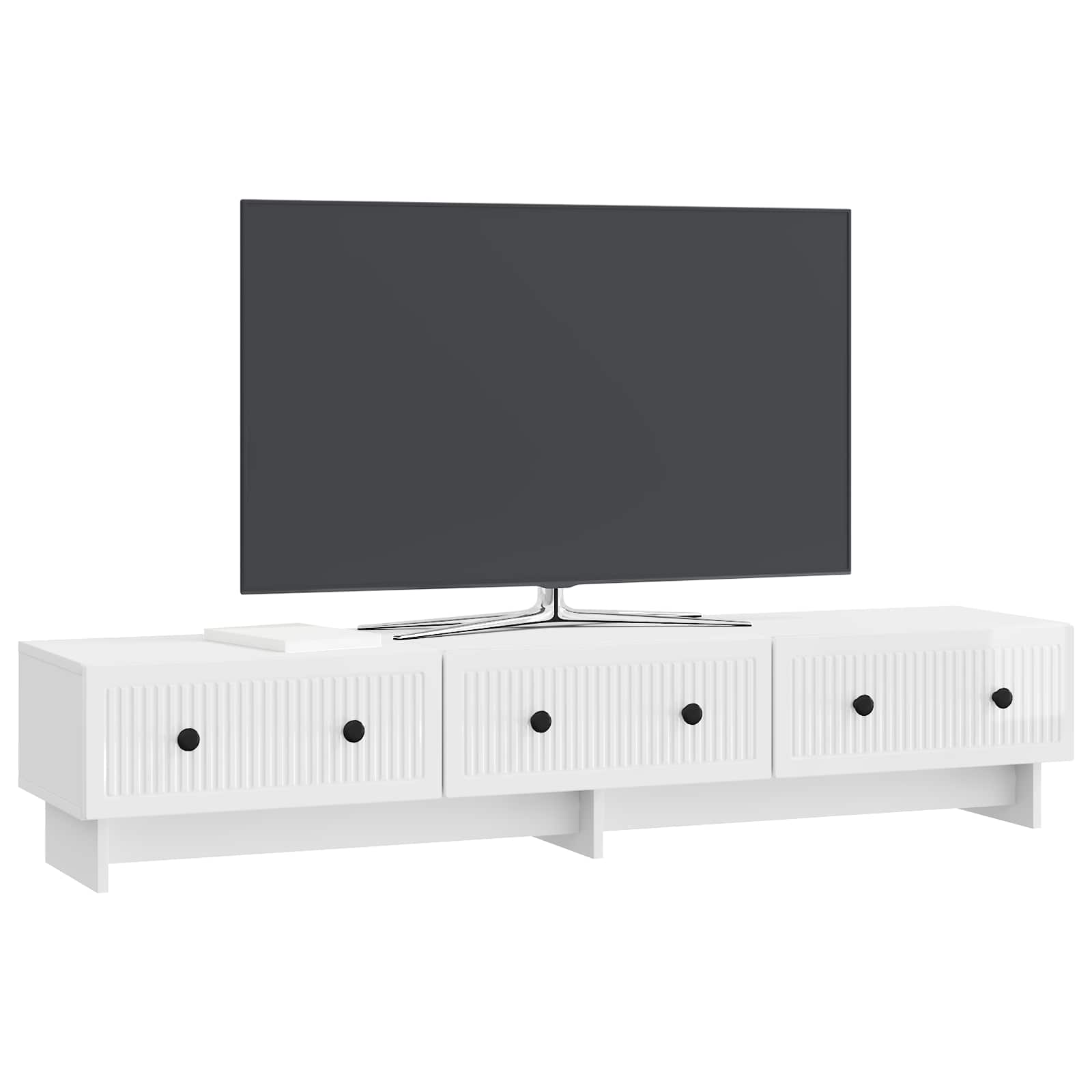 TV-Schränk Hochglanz Weiß 147 x 34,5 x 30 cm Holzwerkstoff