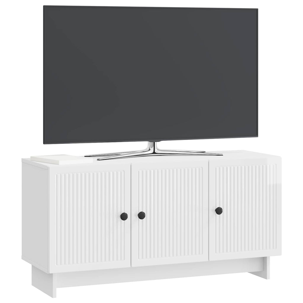 TV-Schränk Hochglanz Weiß 99 x 34,5 x 50 cm Holzwerkstoff
