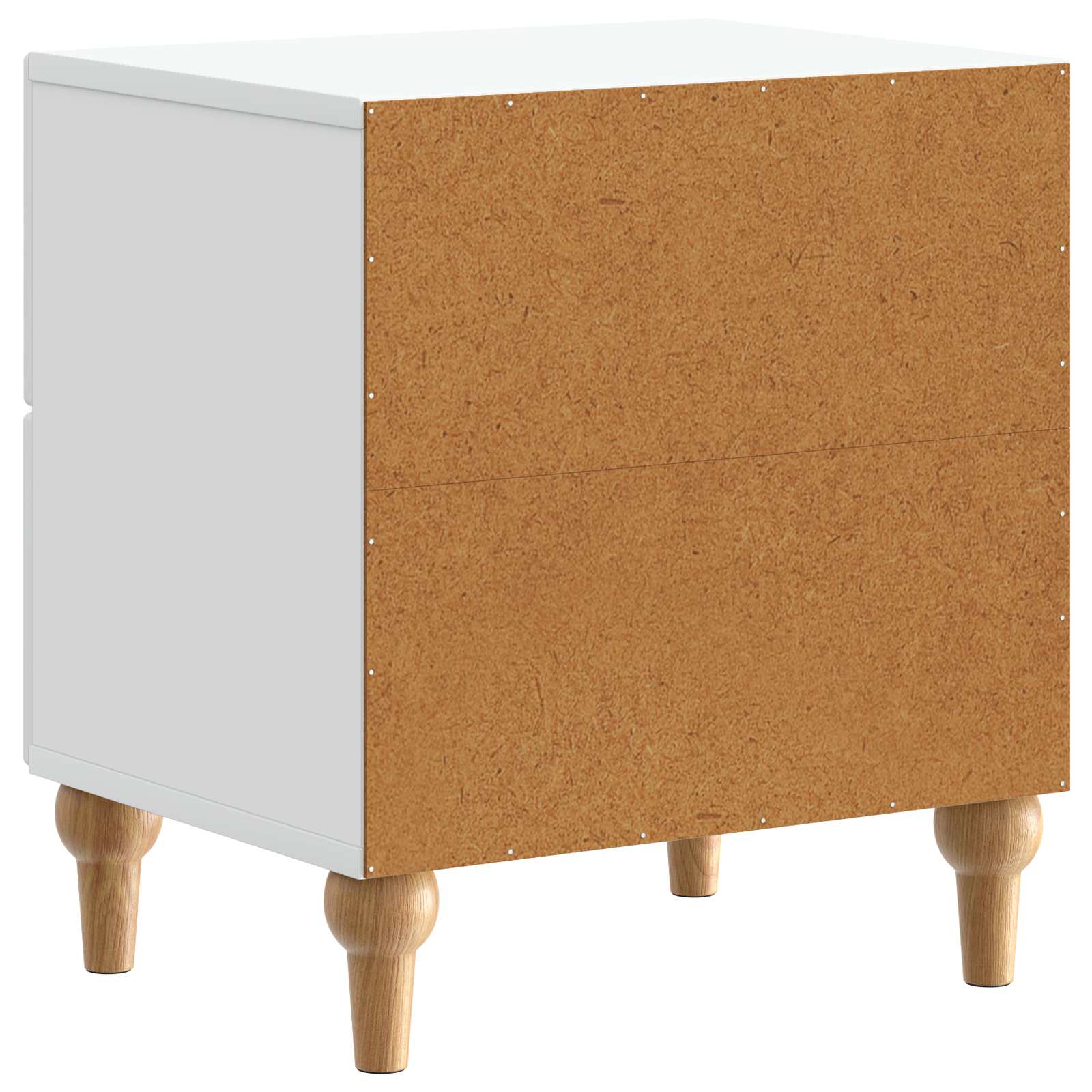 Nachttisch mit Schubladen Weiß 43 x 34,5 x 48 cm Holzwerkstoff