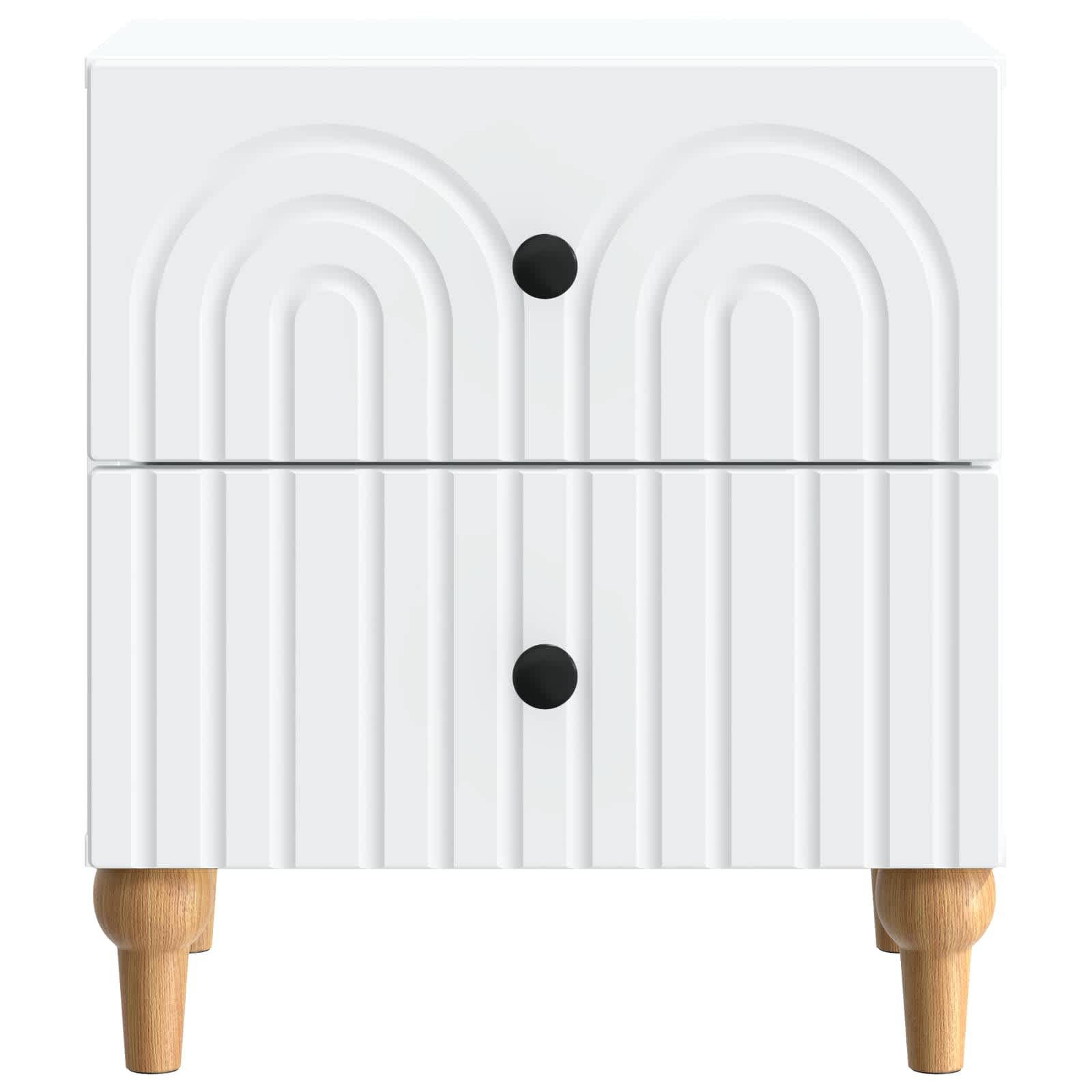 Nachttisch 2 pcs Weiß 43 x 34,5 x 48 cm Holzwerkstoff