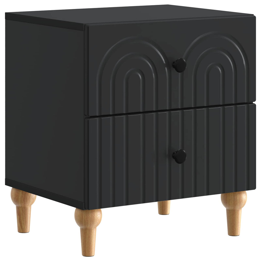 Nachttisch Schwarz 43 x 34,5 x 48 cm Holzwerkstoff