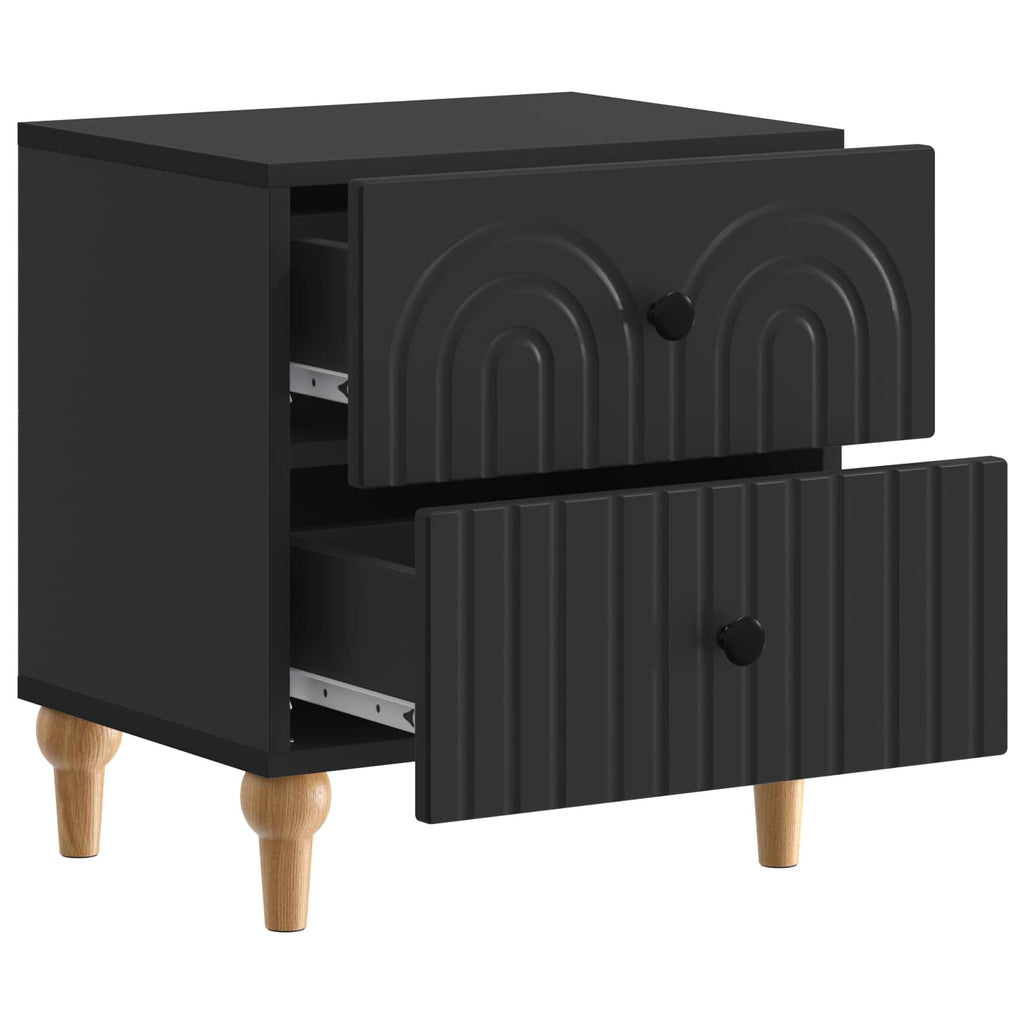 Nachttisch Schwarz 43 x 34,5 x 48 cm Holzwerkstoff