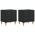 Nachttisch 2 pcs Schwarz 43 x 34,5 x 48 cm Holzwerkstoff