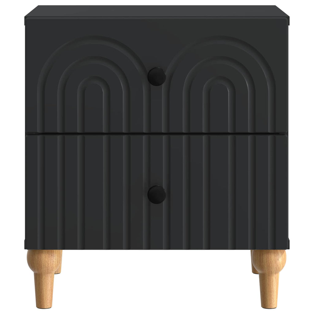 Nachttisch 2 pcs Schwarz 43 x 34,5 x 48 cm Holzwerkstoff