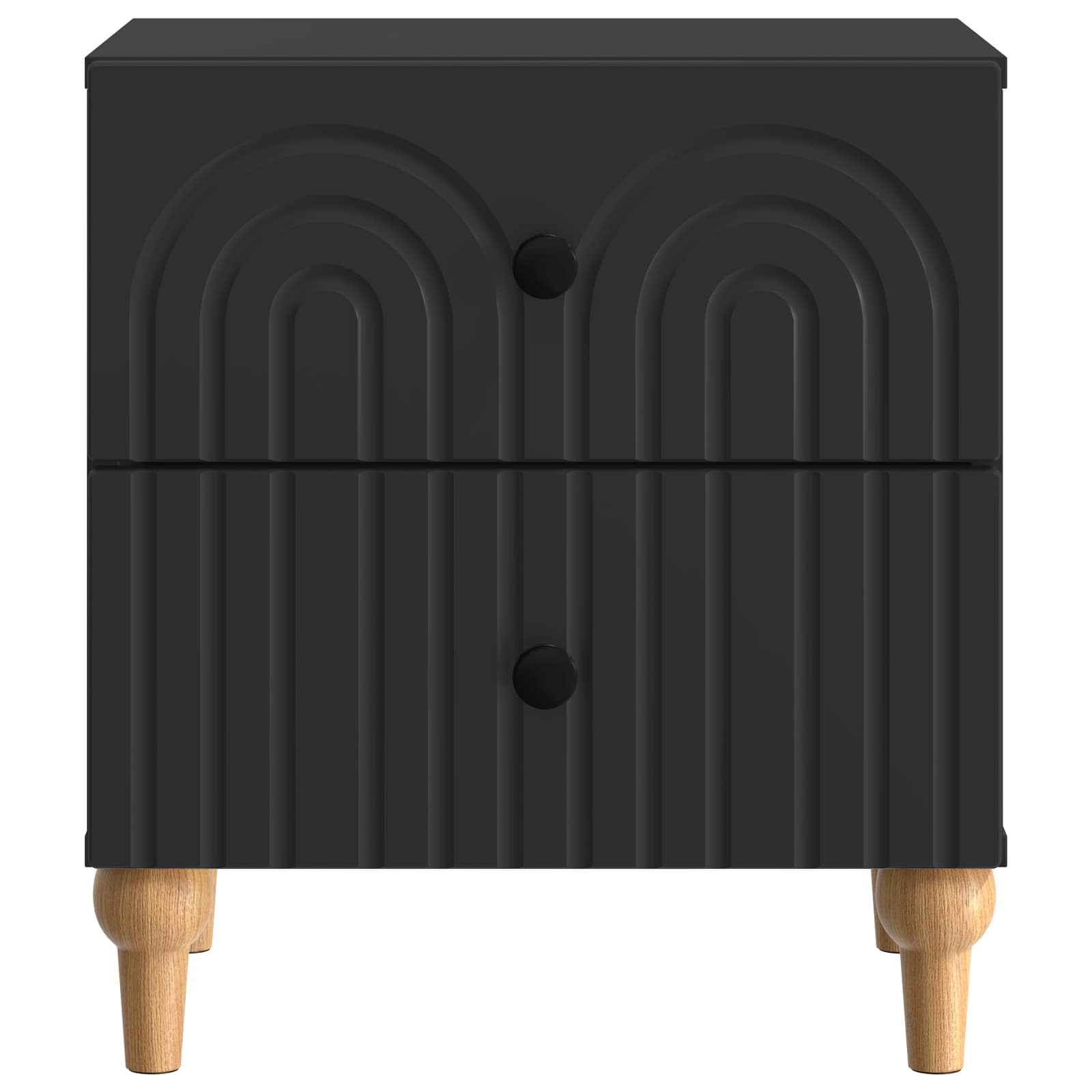 Nachttisch 2 pcs Schwarz 43 x 34,5 x 48 cm Holzwerkstoff