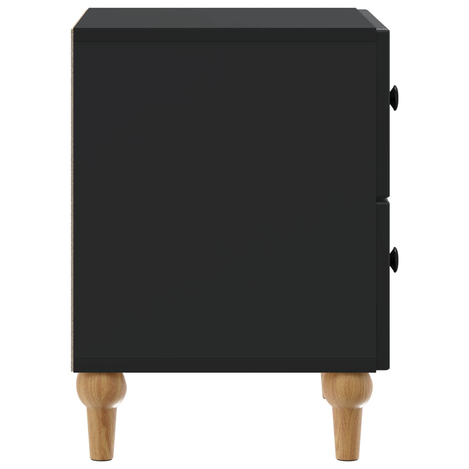 Nachttisch 2 pcs Schwarz 43 x 34,5 x 48 cm Holzwerkstoff