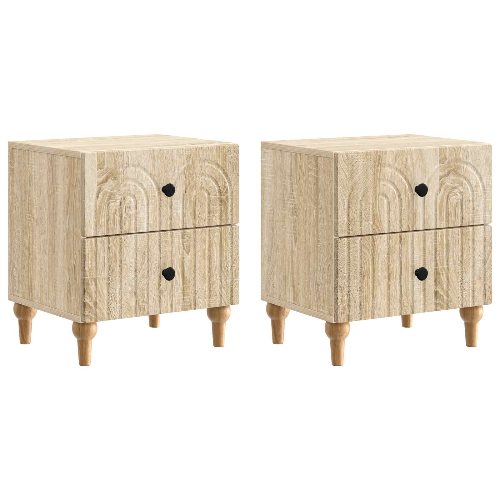 Nachttisch 2 pcs Sonoma-Eiche 43 x 34,5 x 48 cm Holzwerkstoff