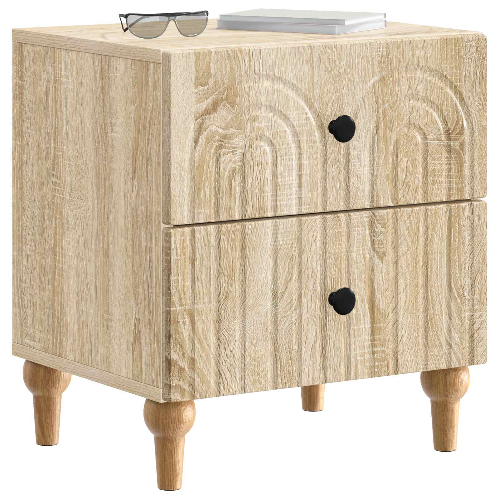 Nachttisch 2 pcs Sonoma-Eiche 43 x 34,5 x 48 cm Holzwerkstoff