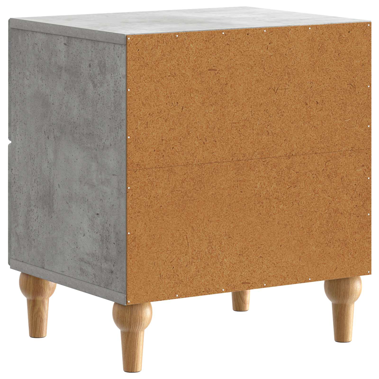 Nachttisch 2 pcs Betongrau 43 x 34,5 x 48 cm Holzwerkstoff