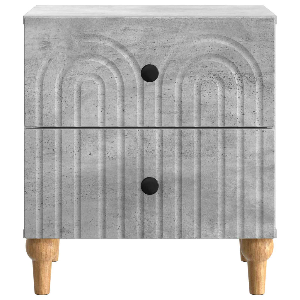 Nachttisch 2 pcs Betongrau 43 x 34,5 x 48 cm Holzwerkstoff