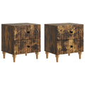 Nachttisch 2 pcs Geräucherte Eiche 43 x 34,5 x 48 cm