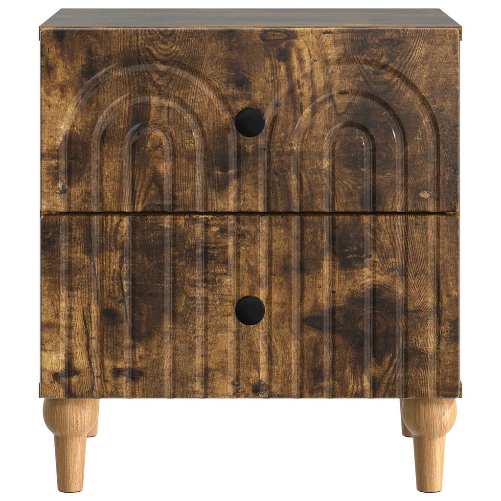 Nachttisch 2 pcs Geräucherte Eiche 43 x 34,5 x 48 cm