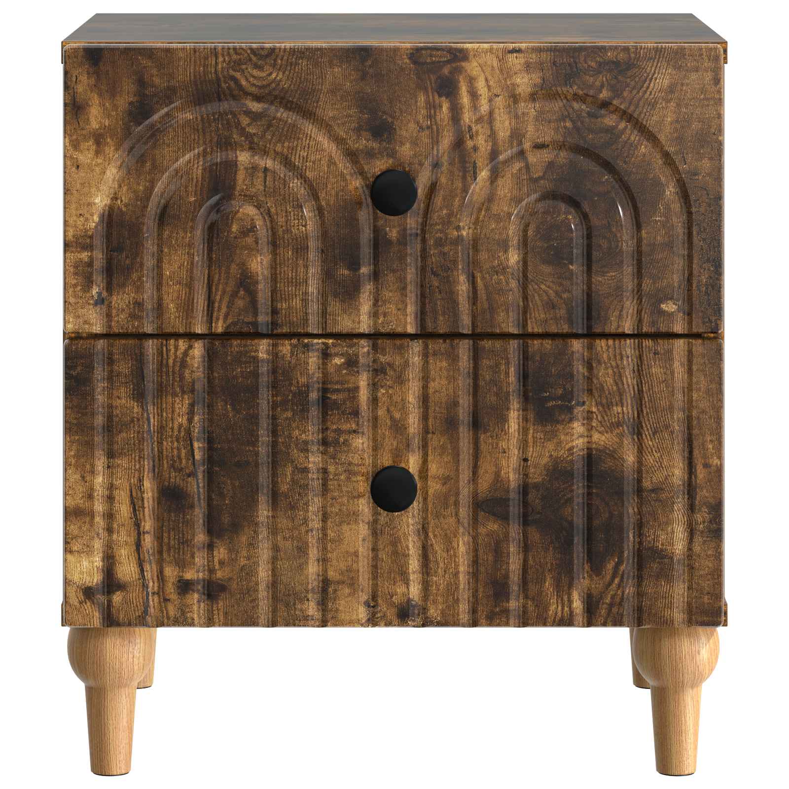 Nachttisch 2 pcs Geräucherte Eiche 43 x 34,5 x 48 cm