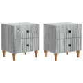 Nachttisch 2 pcs Graues Sonoma 43 x 34,5 x 48 cm Holzwerkstoff