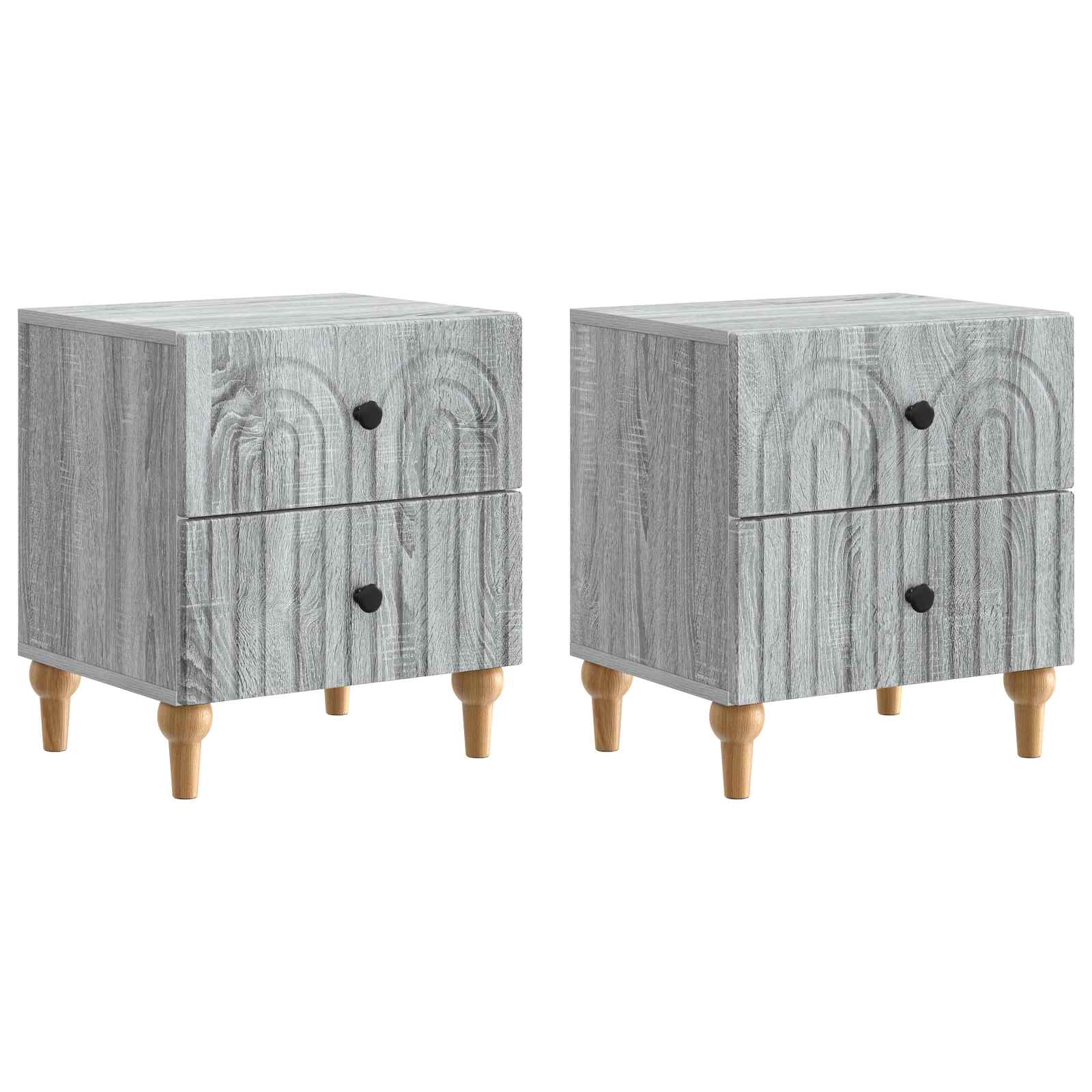 Nachttisch 2 pcs Graues Sonoma 43 x 34,5 x 48 cm Holzwerkstoff
