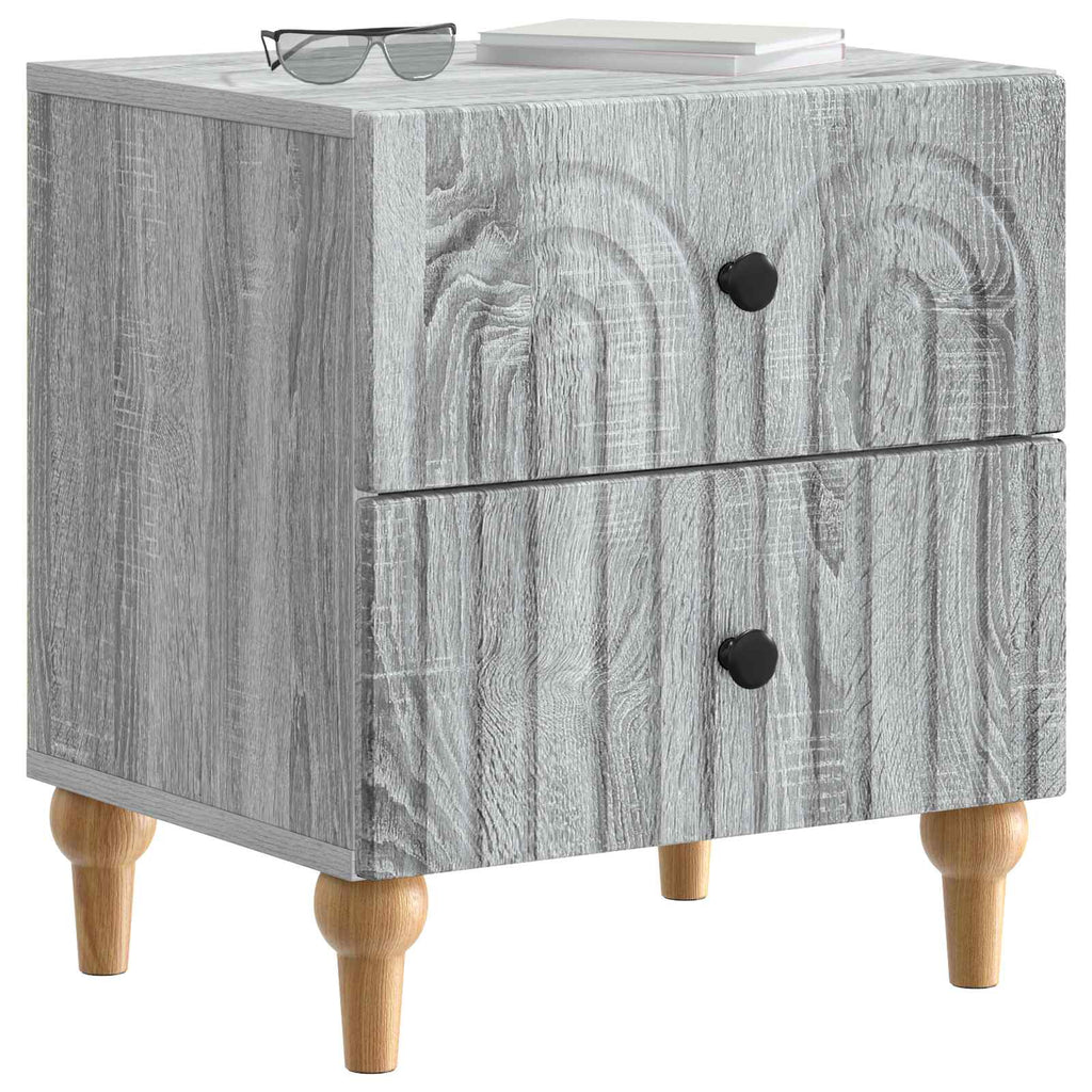 Nachttisch 2 pcs Graues Sonoma 43 x 34,5 x 48 cm Holzwerkstoff