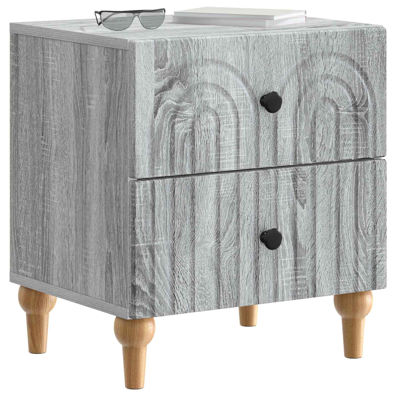 Nachttisch 2 pcs Graues Sonoma 43 x 34,5 x 48 cm Holzwerkstoff