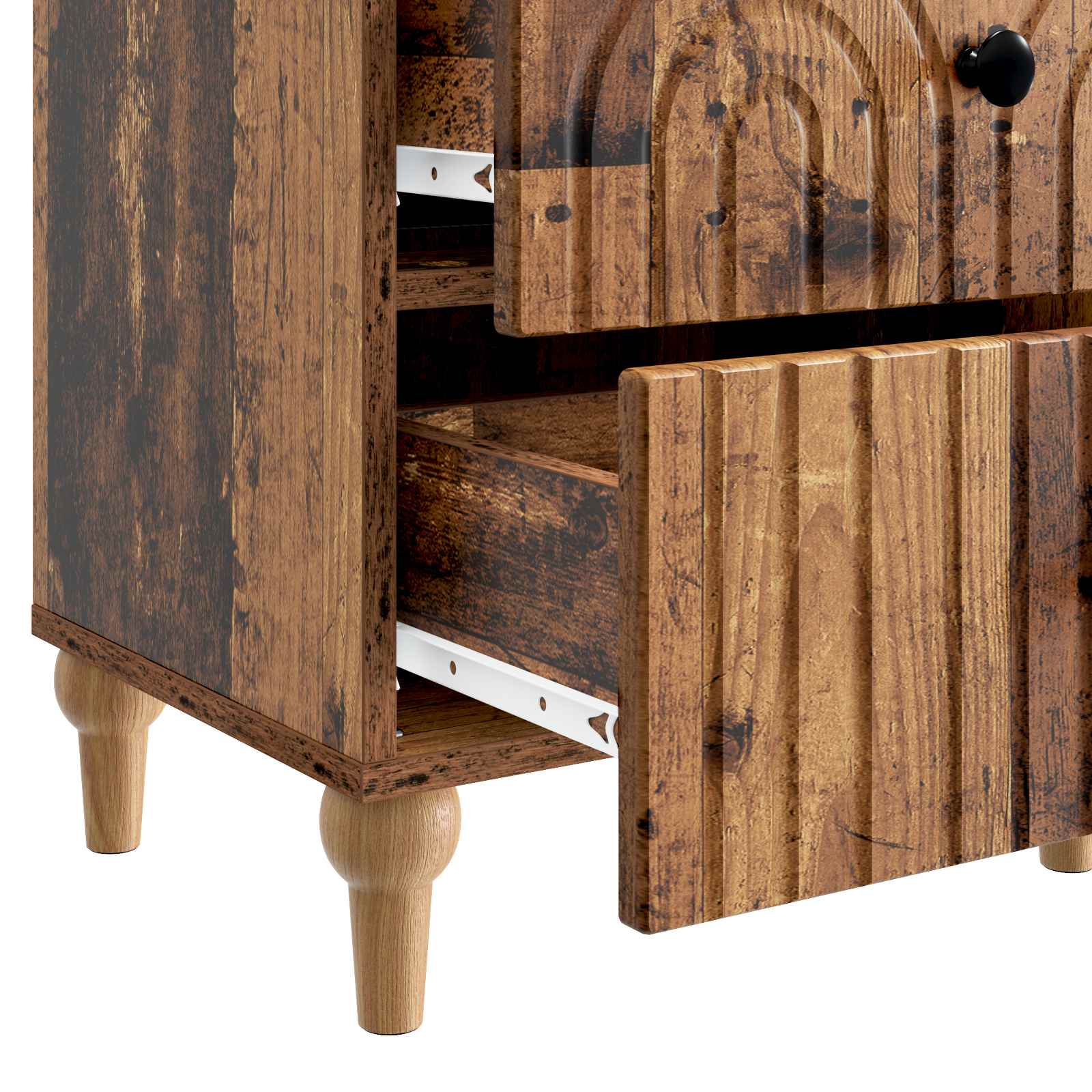 Nachttisch 2 pcs Altholz 43 x 34,5 x 48 cm Holzwerkstoff