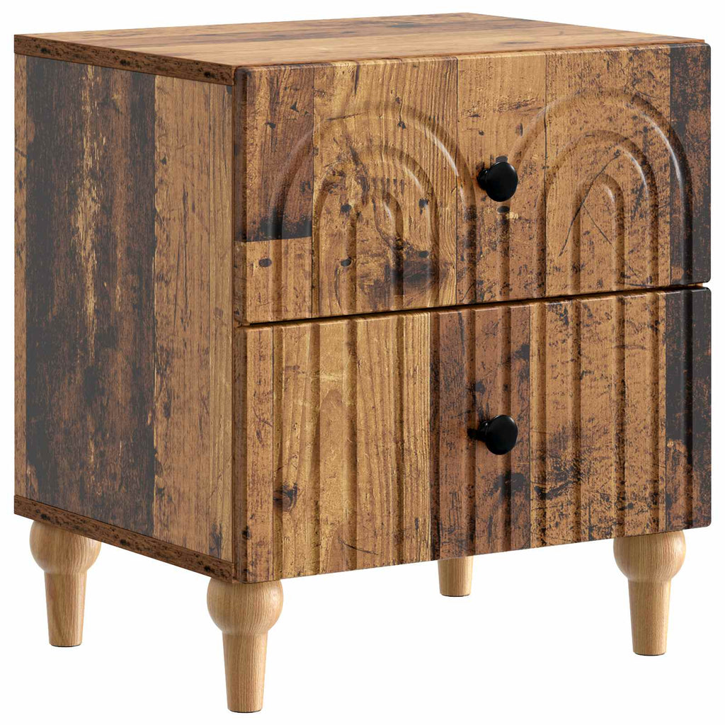 Nachttisch 2 pcs Altholz 43 x 34,5 x 48 cm Holzwerkstoff