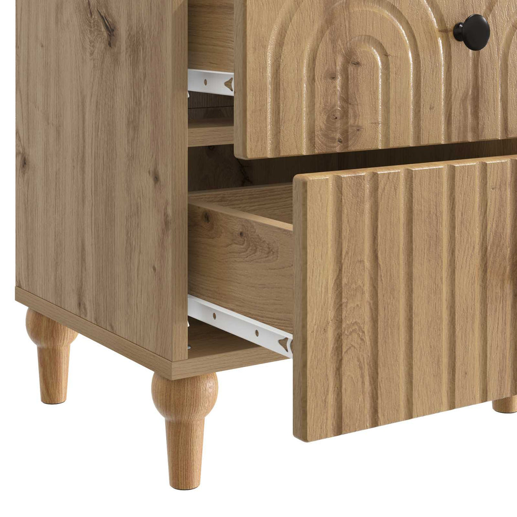 Nachttisch 2 pcs Artisan-Eiche 43 x 34,5 x 48 cm Holzwerkstoff