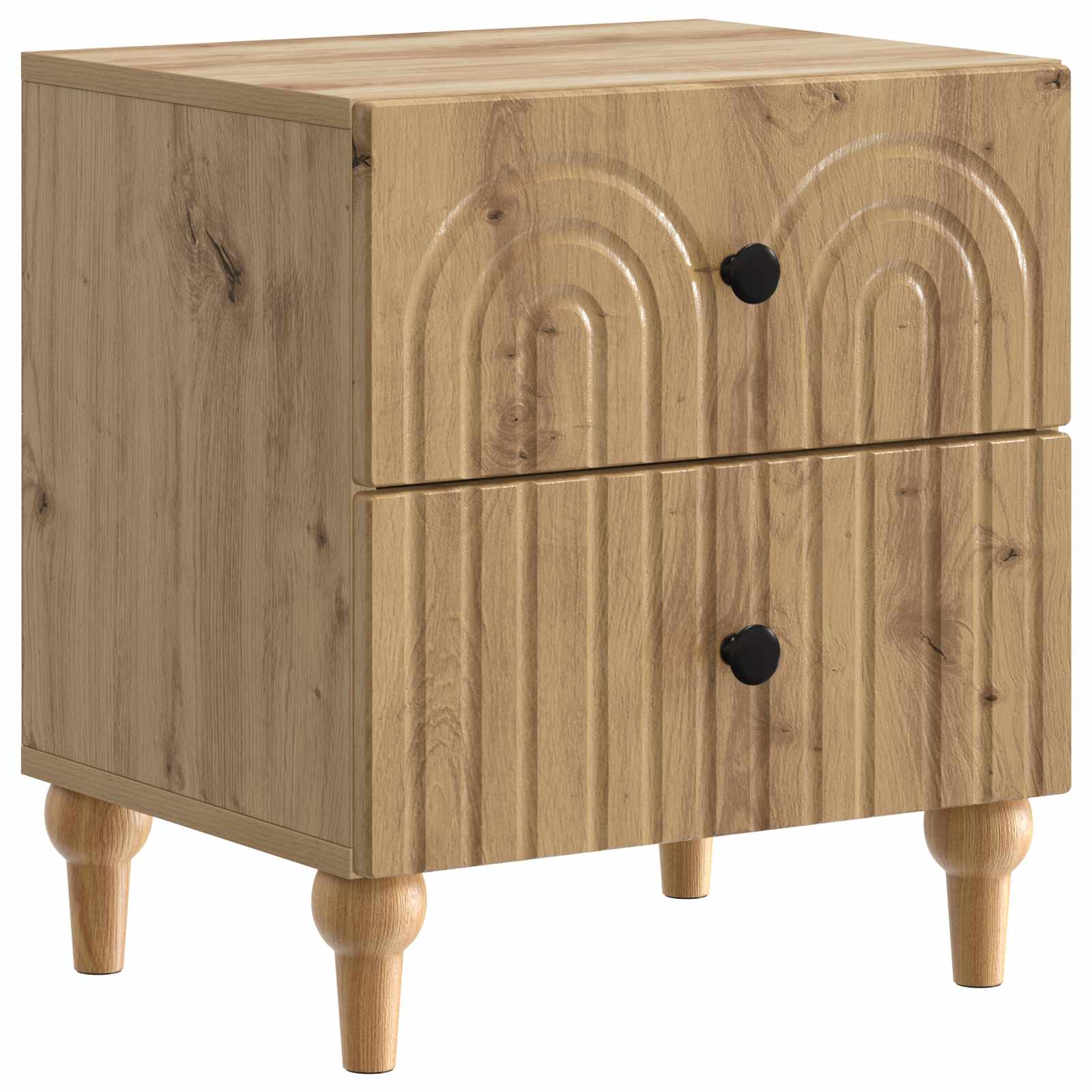 Nachttisch 2 pcs Artisan-Eiche 43 x 34,5 x 48 cm Holzwerkstoff