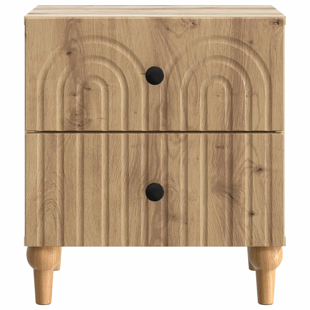 Nachttisch 2 pcs Artisan-Eiche 43 x 34,5 x 48 cm Holzwerkstoff