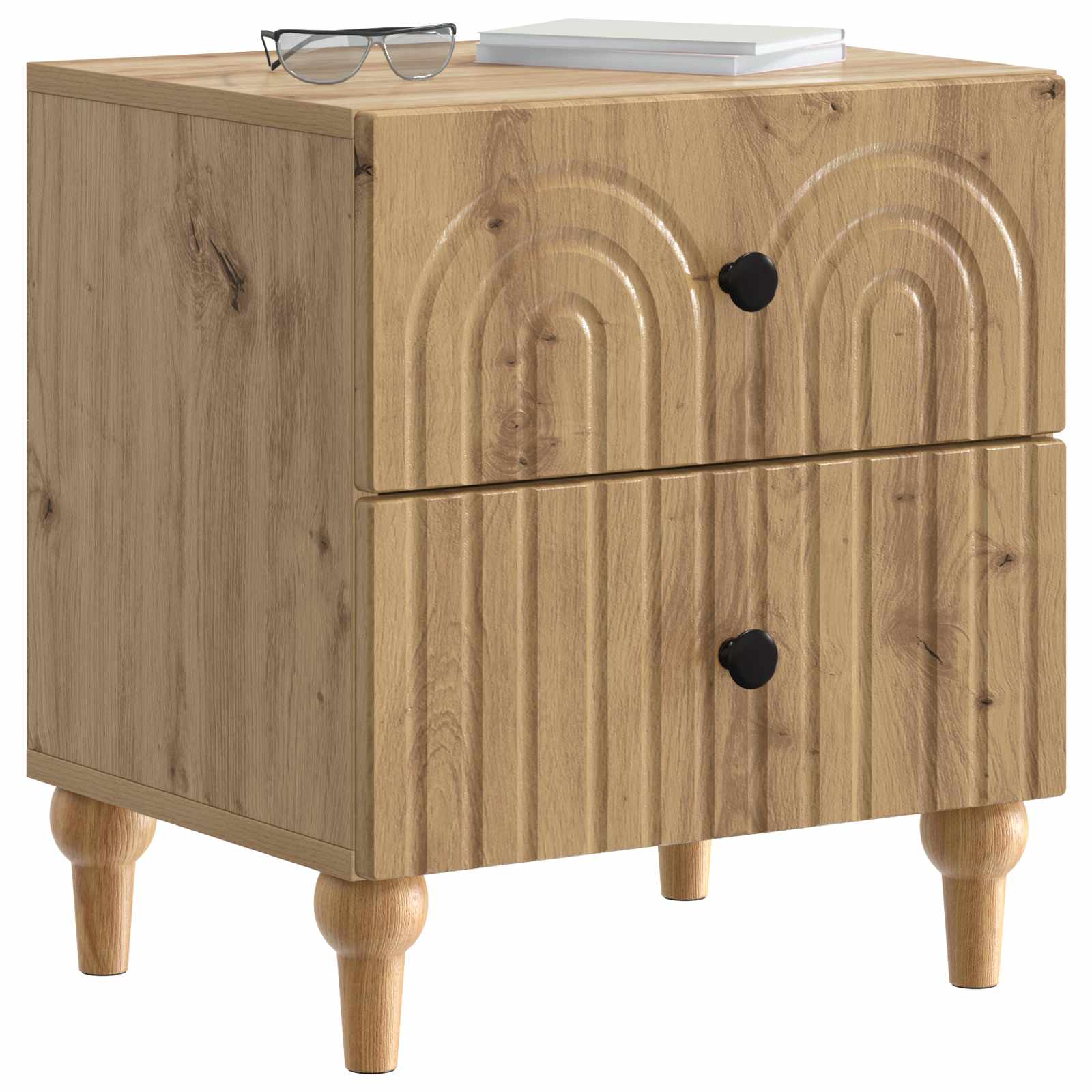 Nachttisch 2 pcs Artisan-Eiche 43 x 34,5 x 48 cm Holzwerkstoff