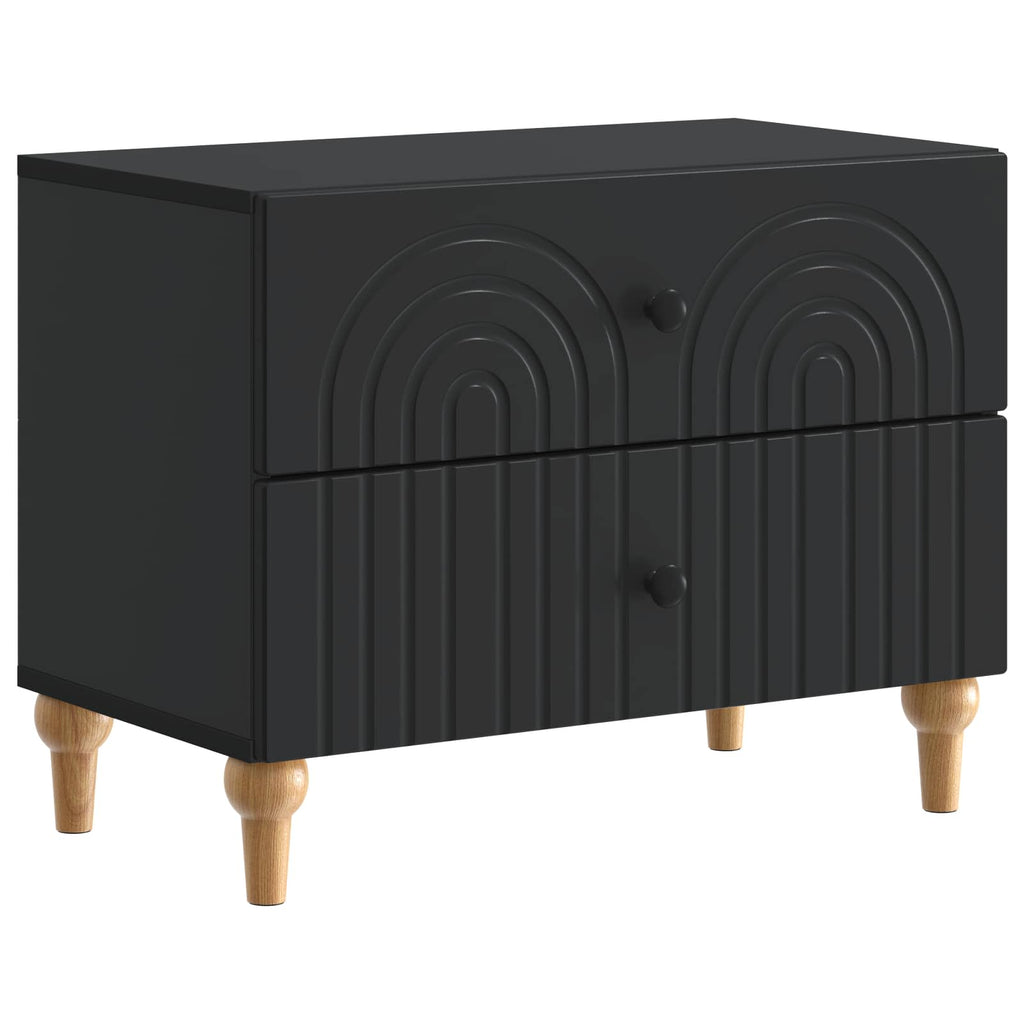 Nachttisch Schwarz 62 x 34,5 x 48 cm Holzwerkstoff