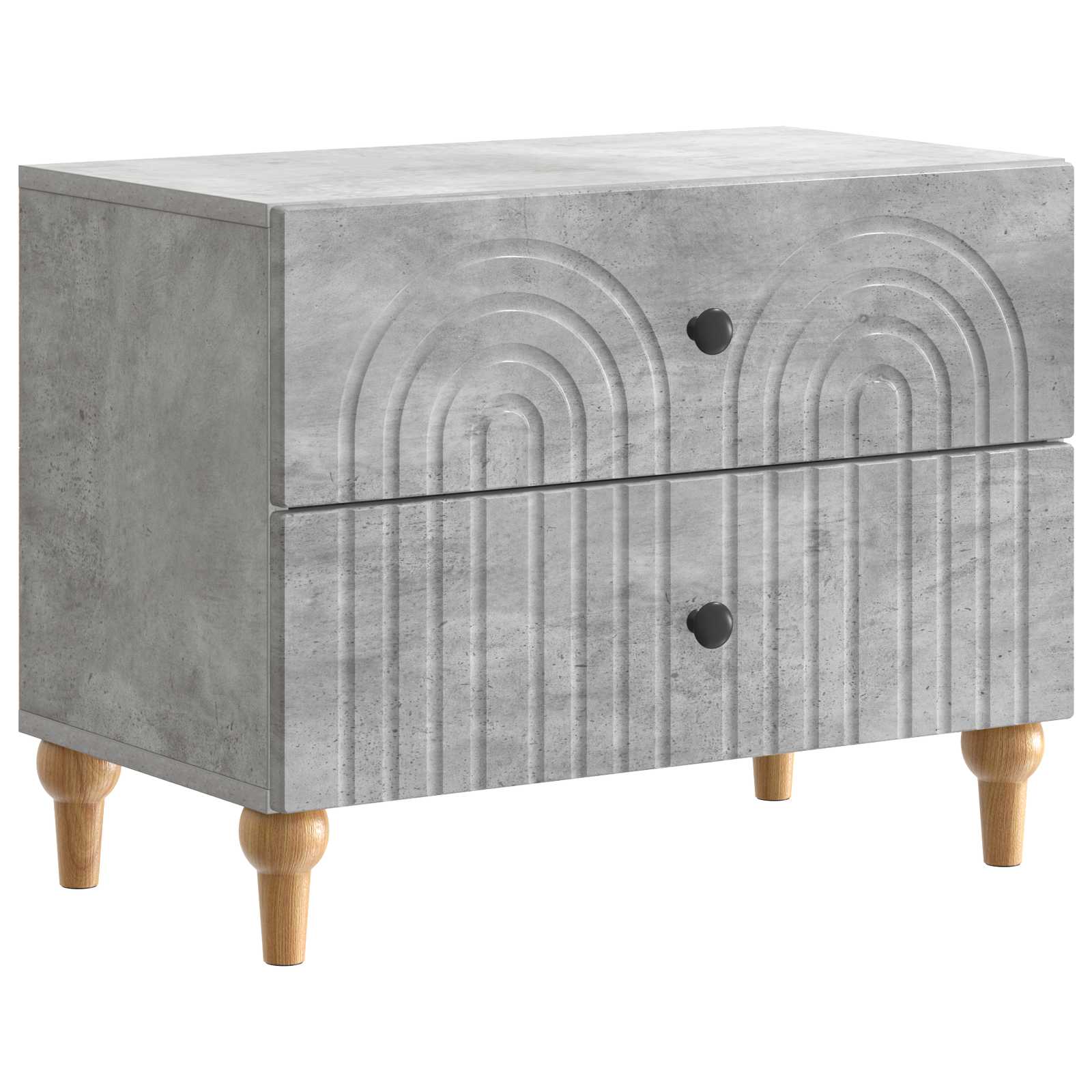 Nachttisch Betongrau 62 x 34,5 x 48 cm Holzwerkstoff