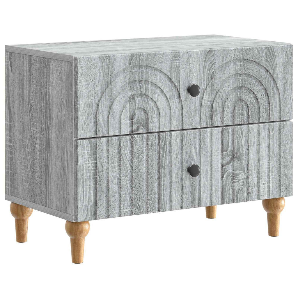 Nachttisch Graues Sonoma 62 x 34,5 x 48 cm Holzwerkstoff