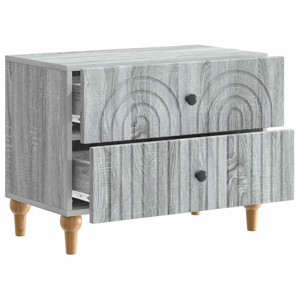 Nachttisch Graues Sonoma 62 x 34,5 x 48 cm Holzwerkstoff